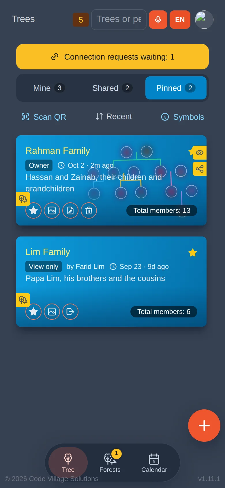 The Pinned tab