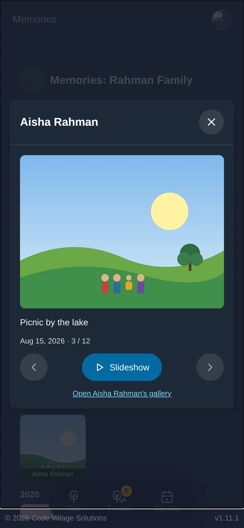 Previous, next and slideshow