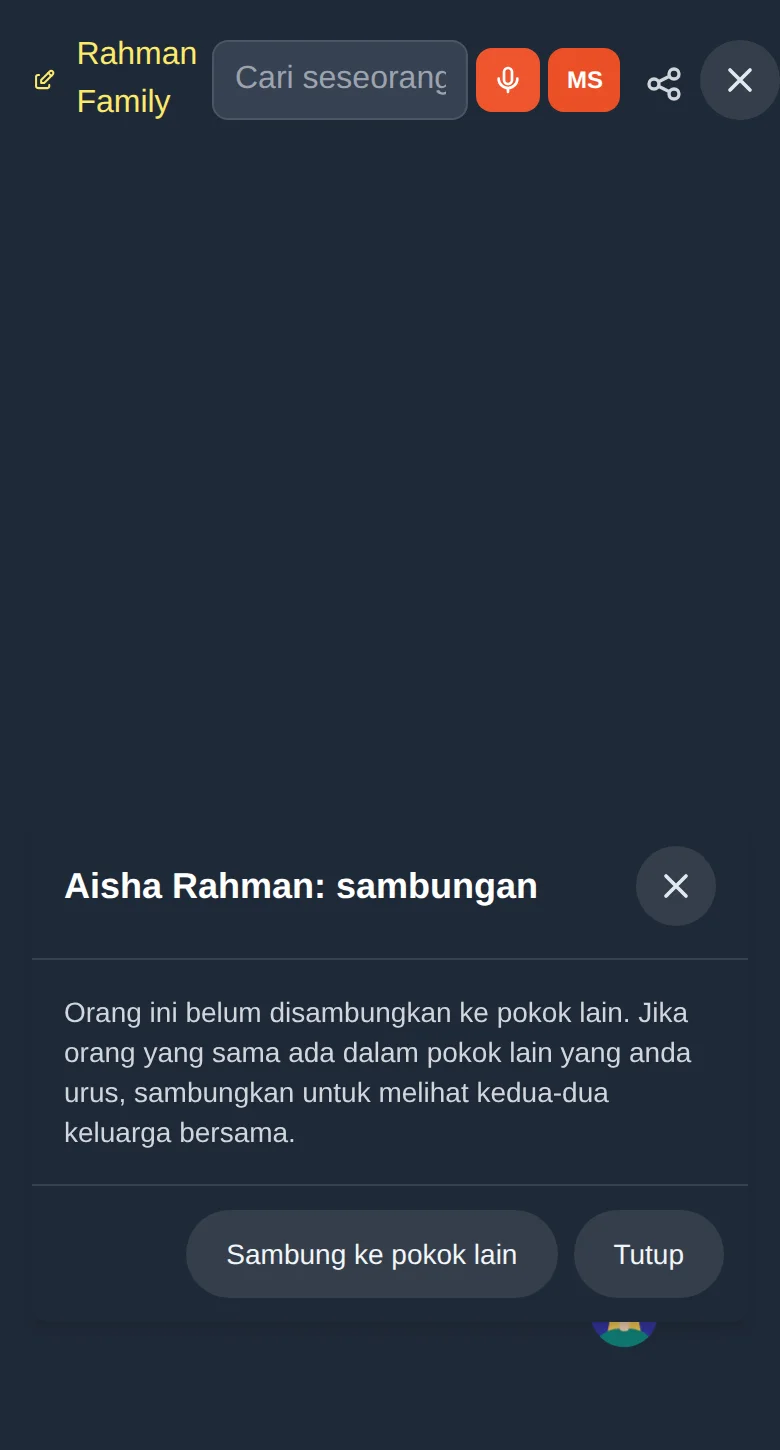 Orang yang belum disambungkan ke salasilah lain