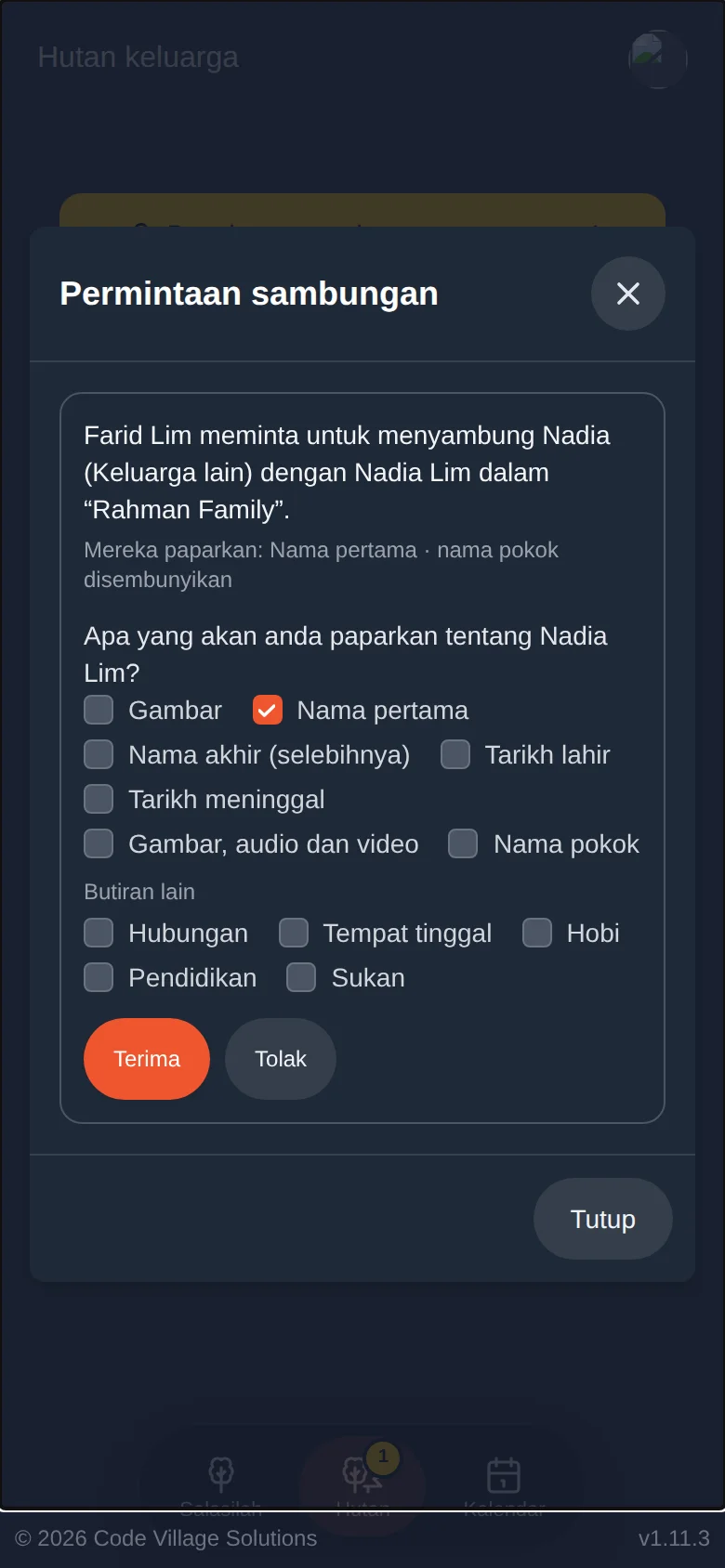 Permintaan itu: mereka memilih apa yang hendak dipaparkan, kemudian menerima atau menolak